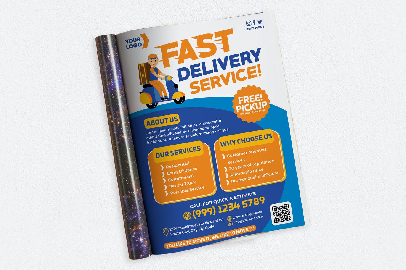 Fast Delivery Service Ads Magazine