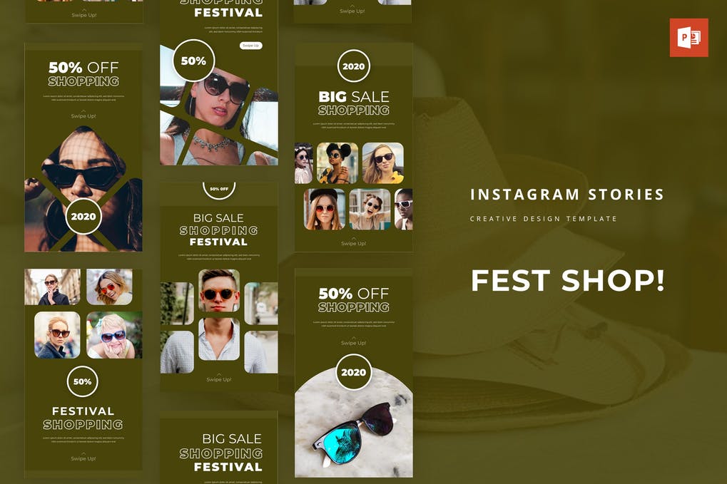 Fest Shop Instagram Story Powerpoint Template