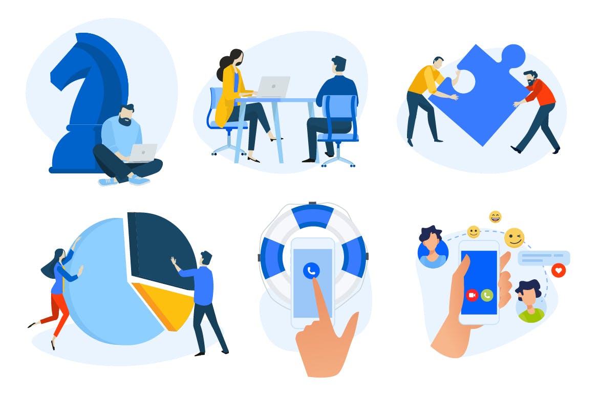 Flat design concept icons collection
