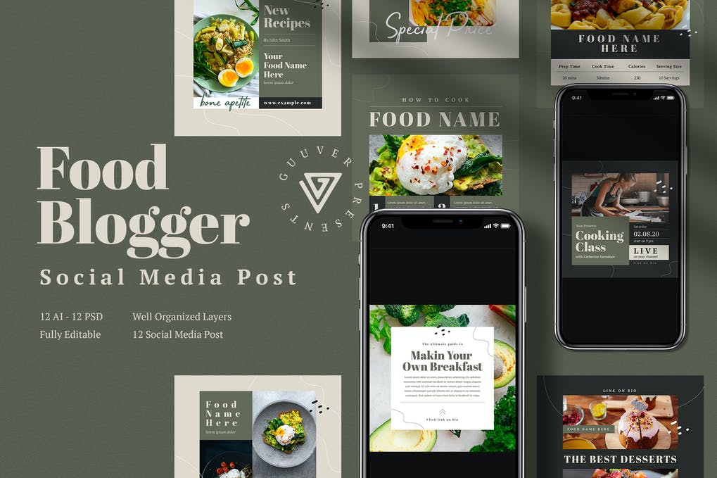 Food Blogger Social Media Post