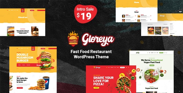 Gloreya v1.0 - WP Food Theme Template