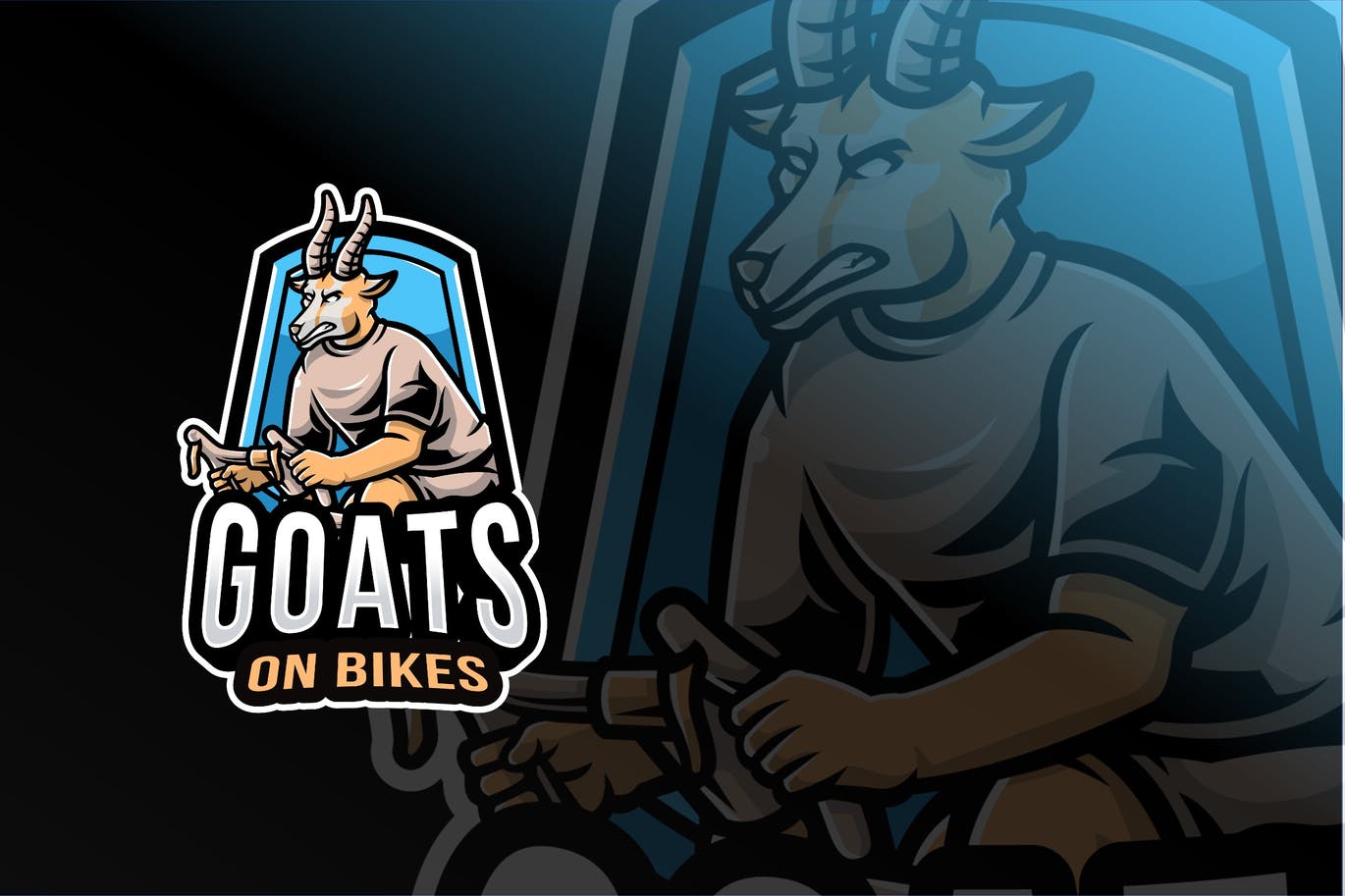 Goats on Bikes Sport Logo Template