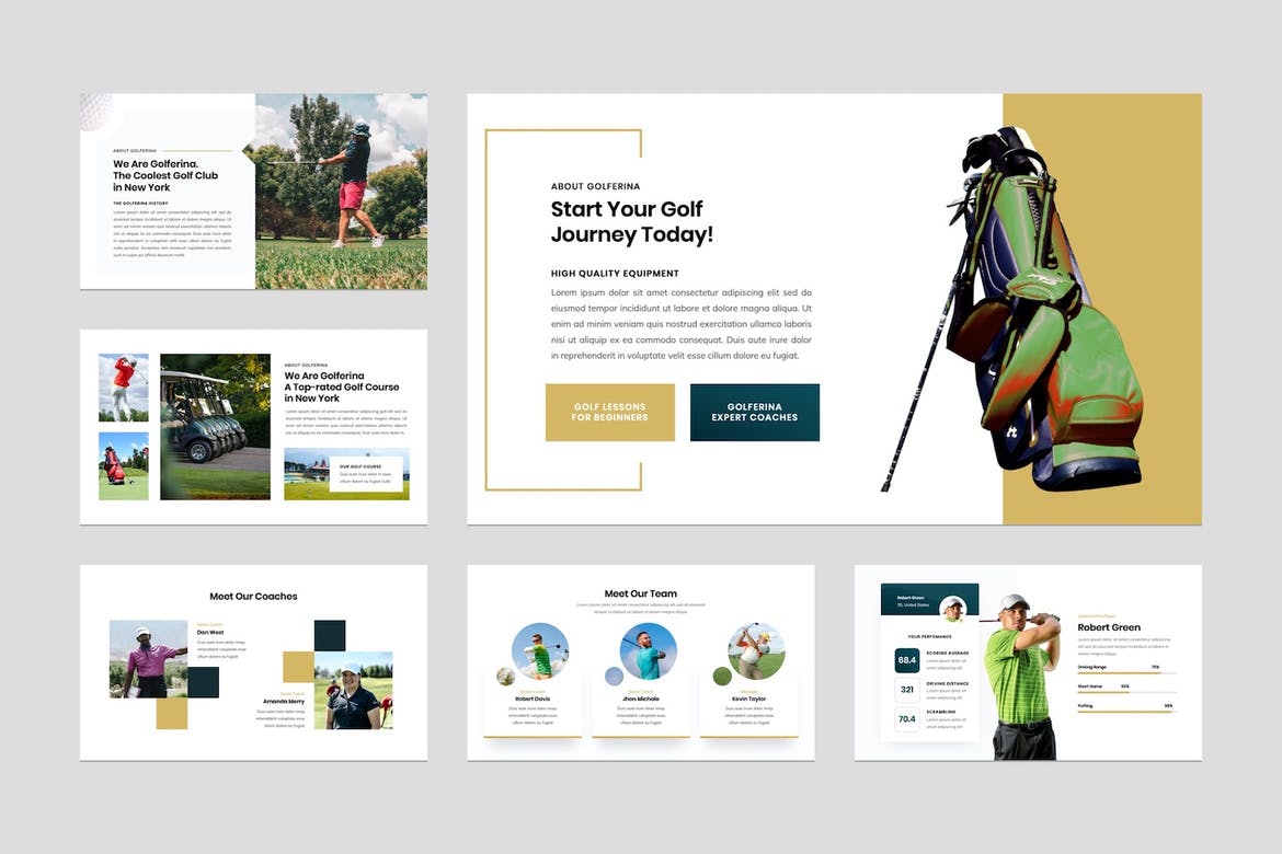 Golf Club & Resort Presentation Keynote Template