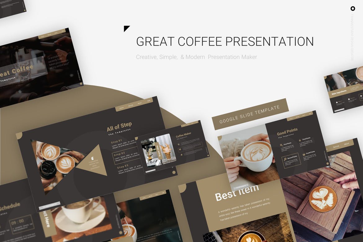 Great Coffee - Google Slide Template