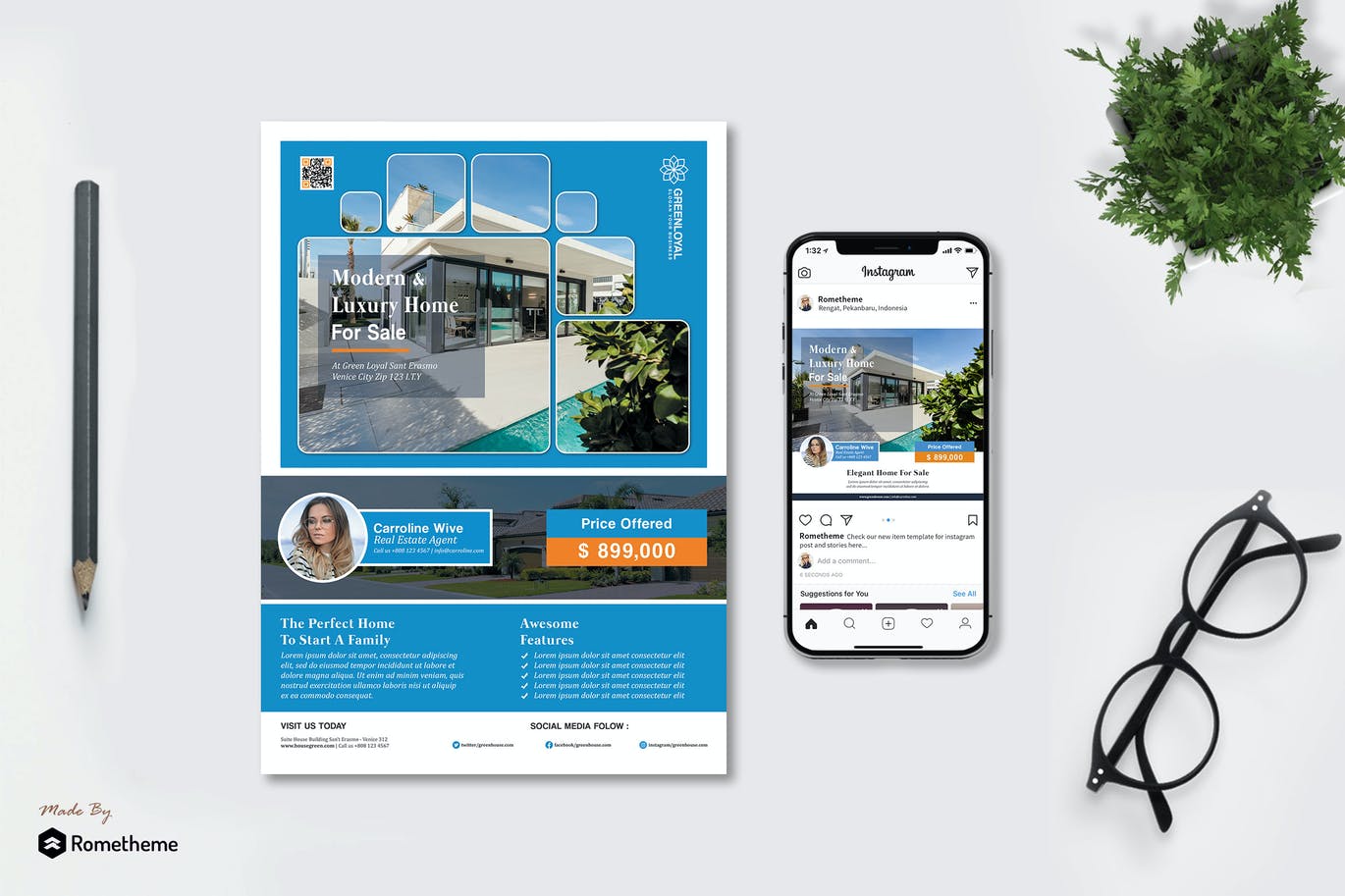 GreenLoyal - Real Estate Flyer and Instagram HR