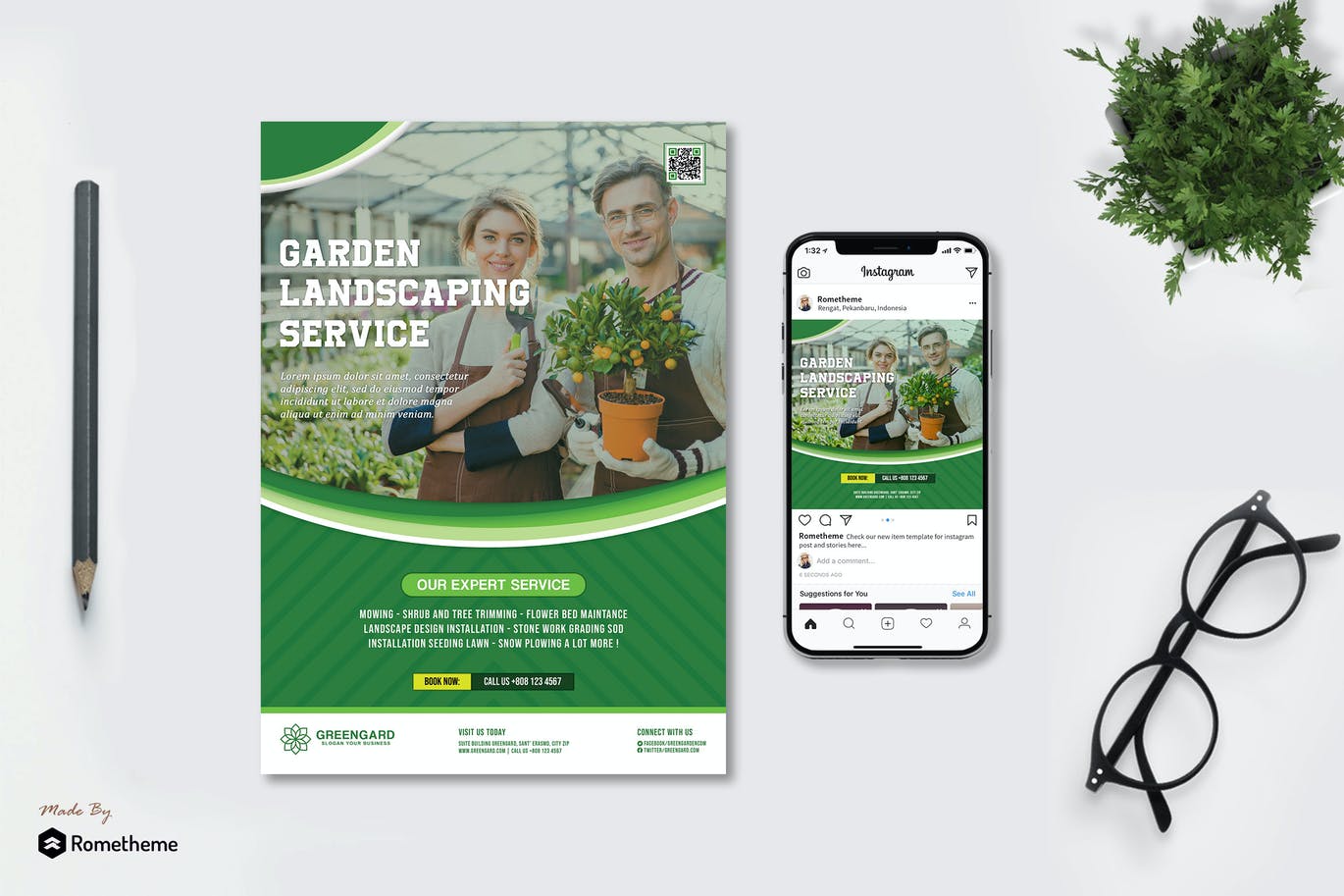 Greengard - Gardening Flyer and Instagram Post HR