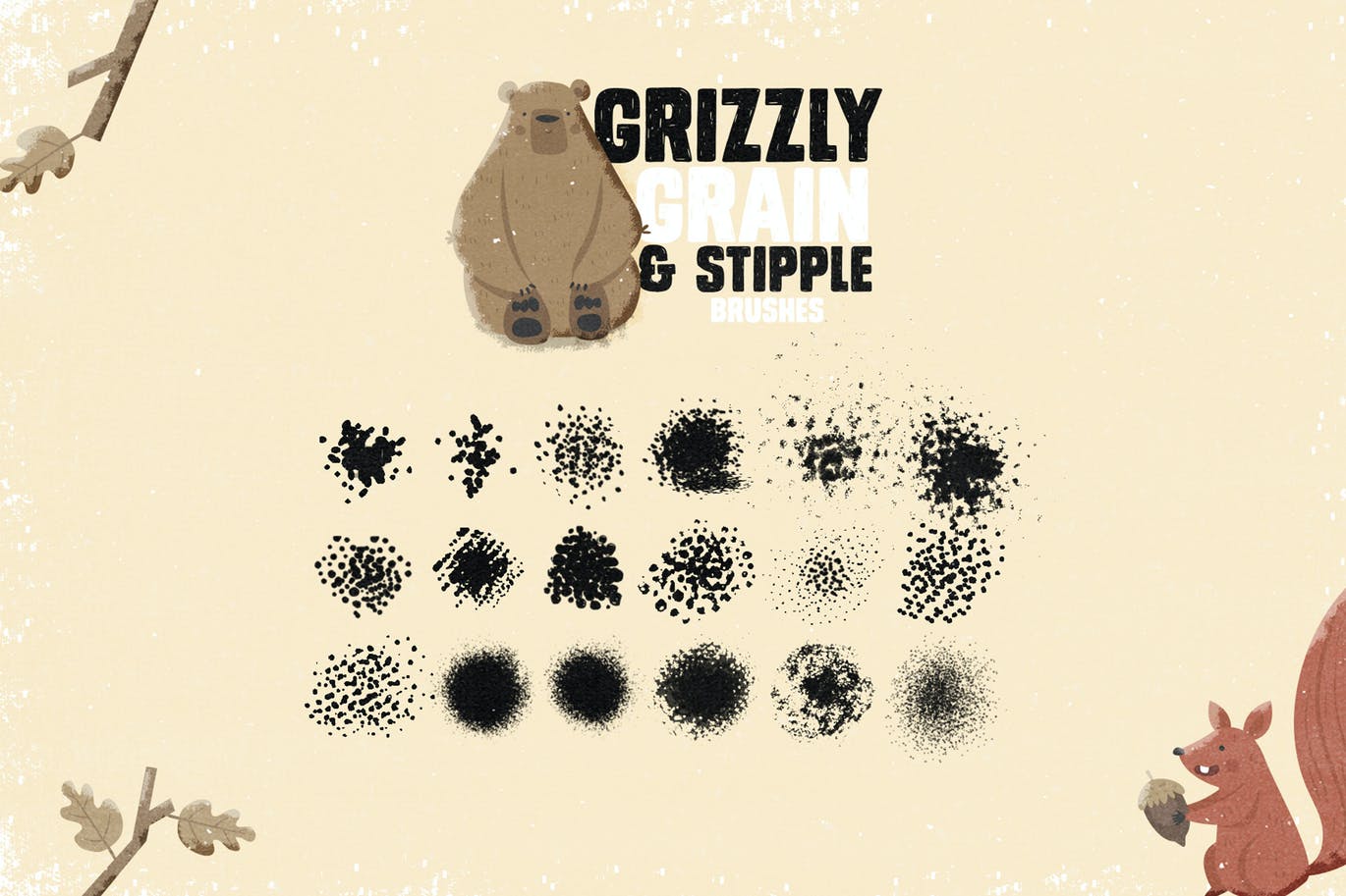 Grizzly Grain & Stipple Shader Brushes