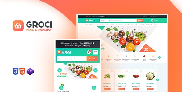 Groci v1.9.9 - Template for the WordPress Food Online Store