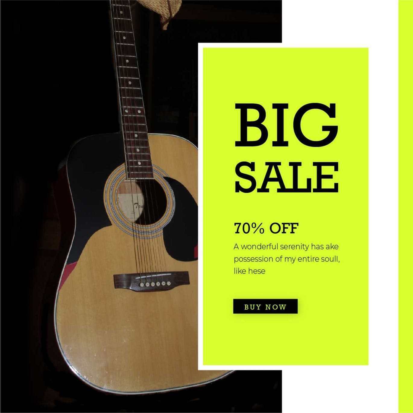Guitar Sale Instagram Feed Powerpoint Template