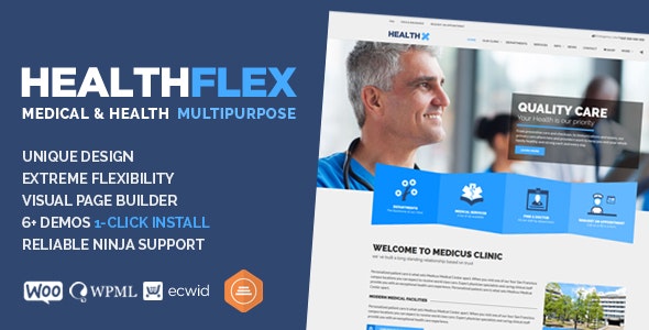 HEALTHFLEX v1.6.5 - Medicine / Clinic WordPress Template
