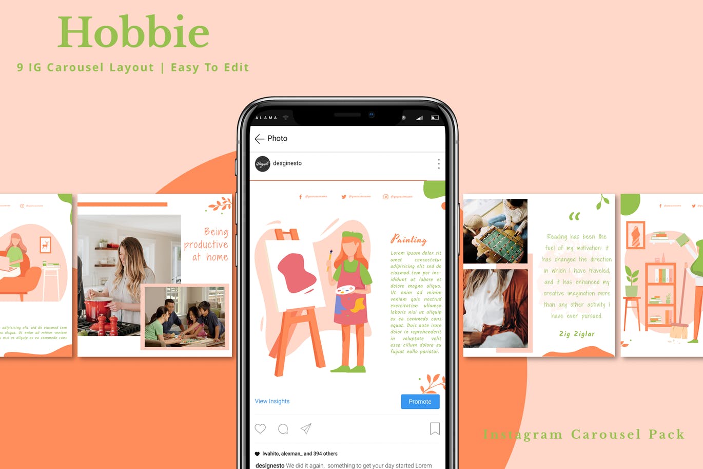 Hobbie – Social Media Carousel Pack
