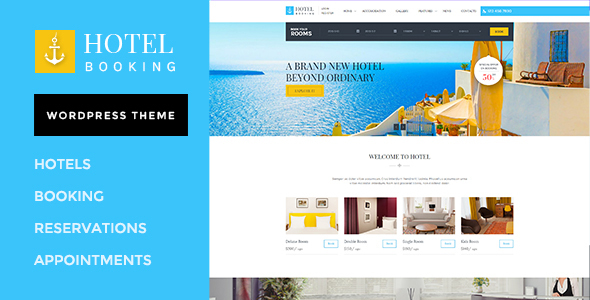 Hotel Booking - Hotel WordPress Website Template