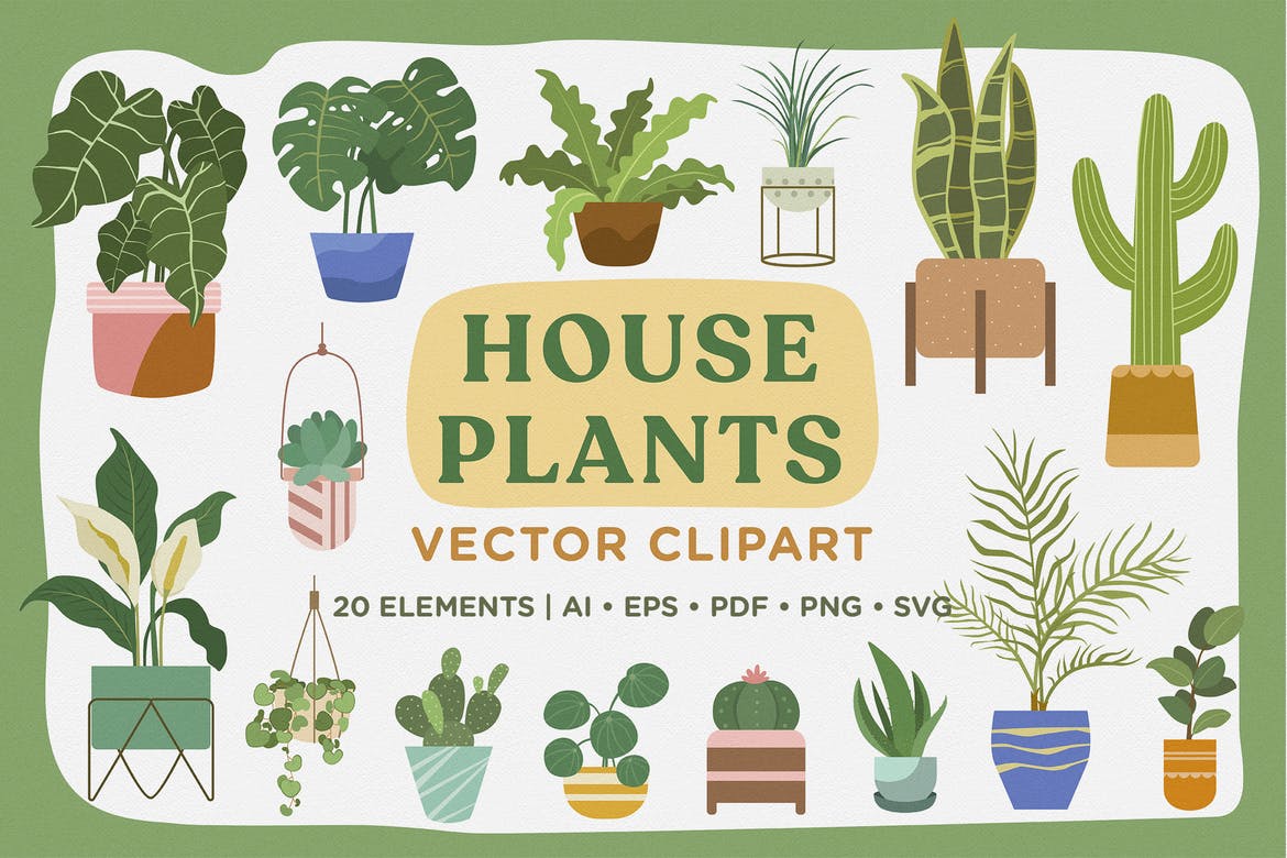 House Plants Vector Clipart Pack
