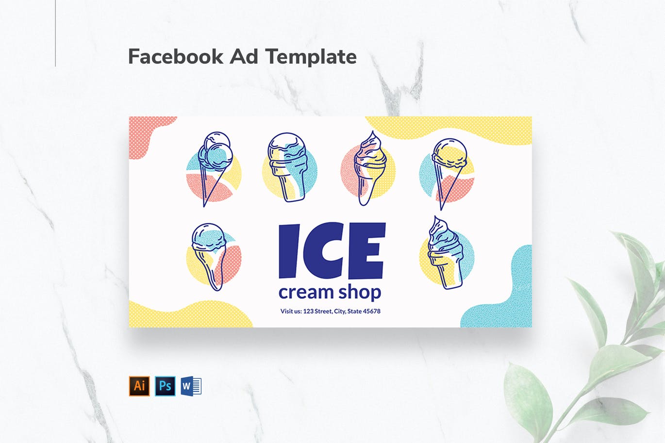 Ice Cream Shop Facebook Ad