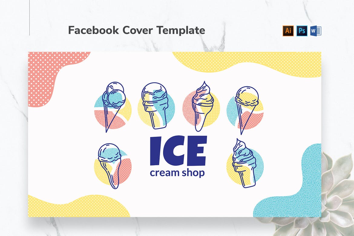 Ice Cream Shop Facebook Cover