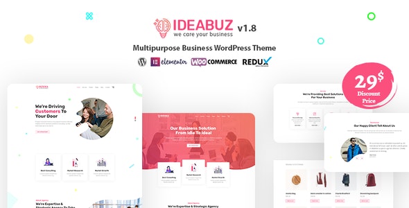 Ideabuz v1.1 - multifunctional WordPress theme for business