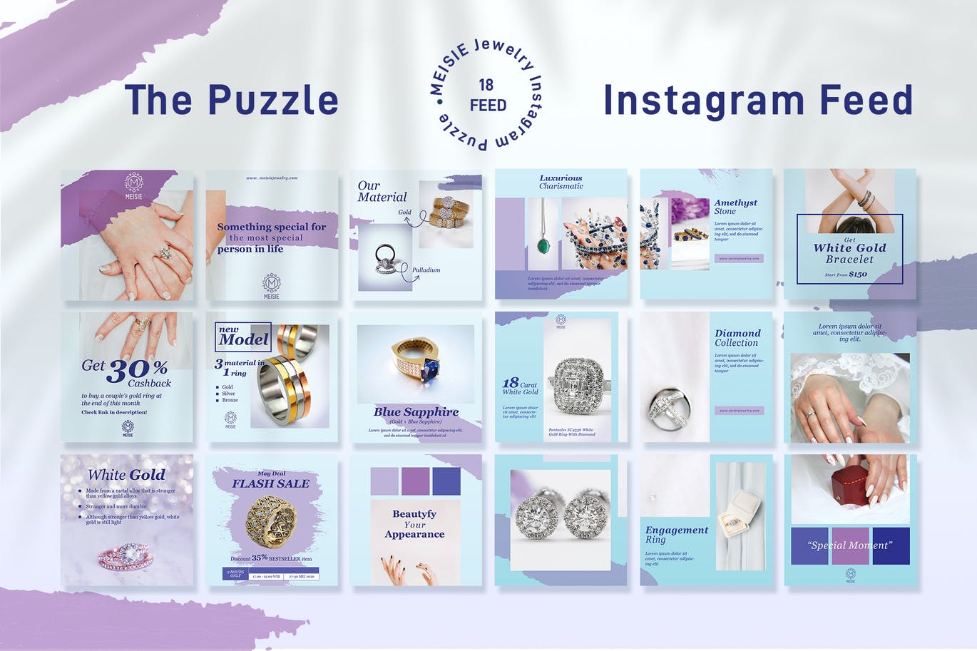 Jewelry Instagram Puzzle Feeds