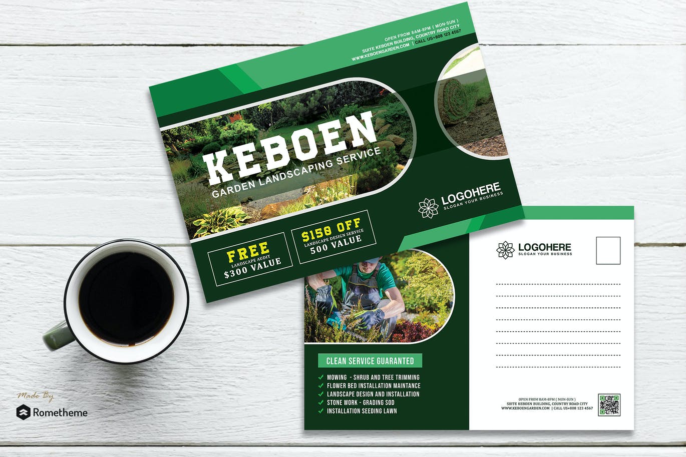 Keboen - Lawn and Landscape Postcard HR