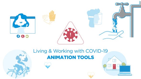 Living & Working with COVID-19 - Animated graphics