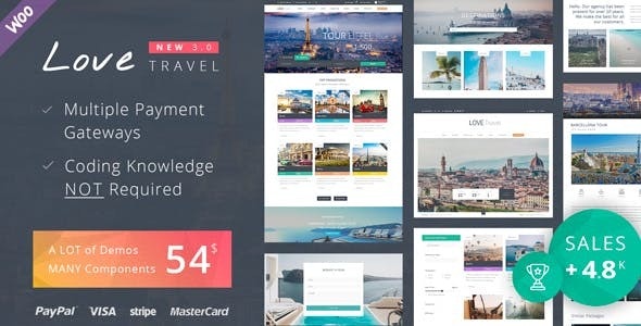 Love Travel - Travel Agency WordPress Template