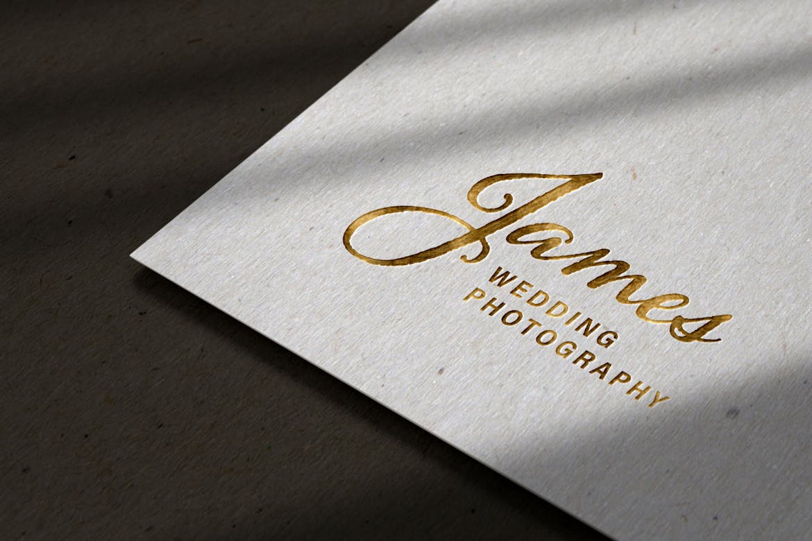 Luxury Embossed Logo Mockup on Kraft Paper