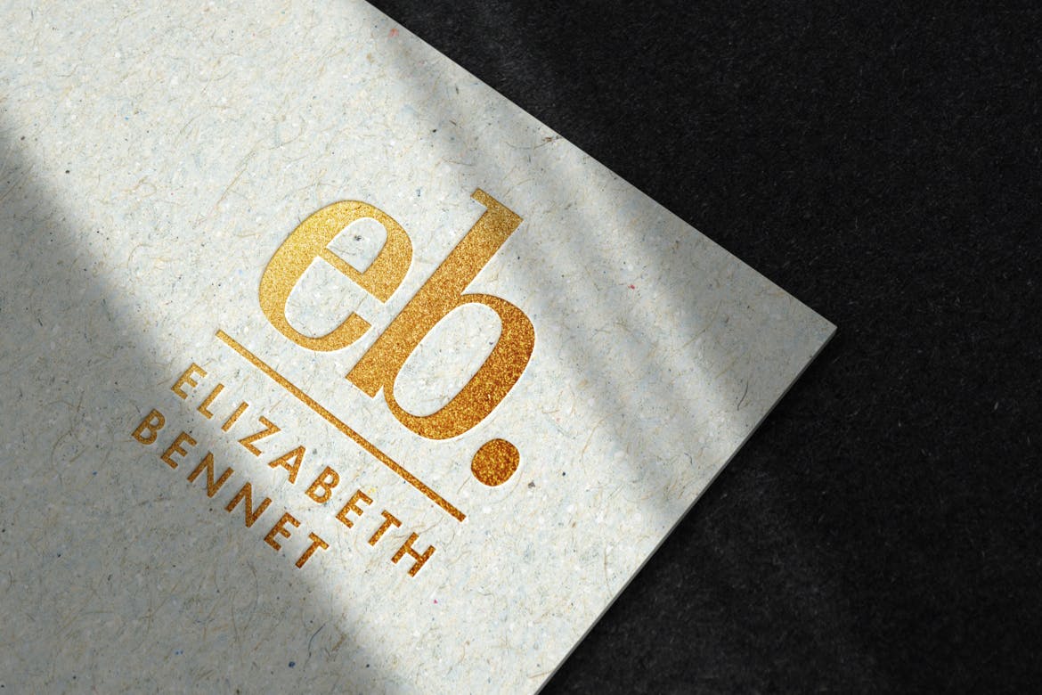 Luxury Gold Logo Mockup on Recycled Paper