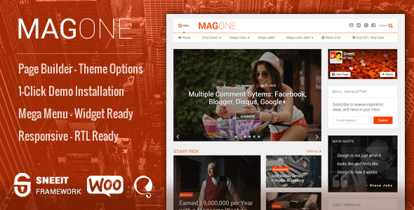 MagOne v6.8 - WordPress News Theme