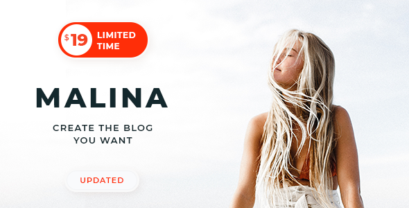 Malina v1.3.7 - template for a personal WordPress blog