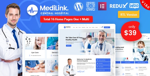 Medilink v1.5.0 - Medicine & Health WordPress Theme