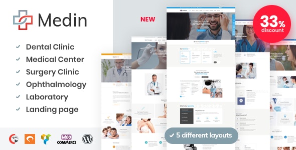 Medin v1.6.1 NULLED - Medical WordPress Theme