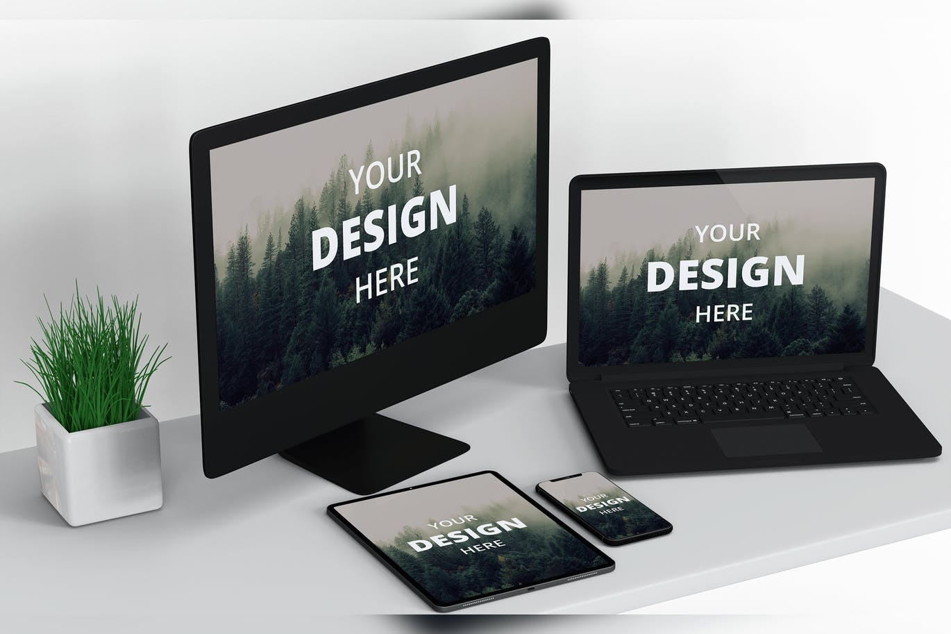 Multi Devices Mockup All Angles View