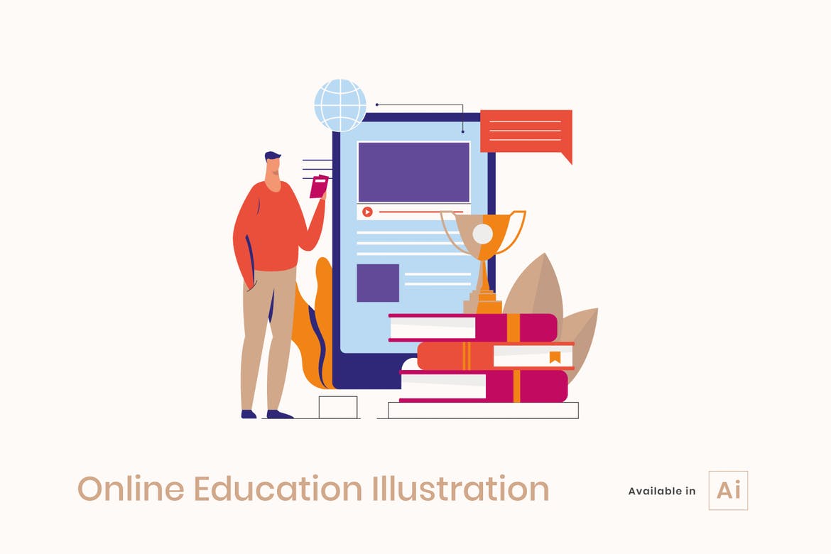 Online Education Illustration