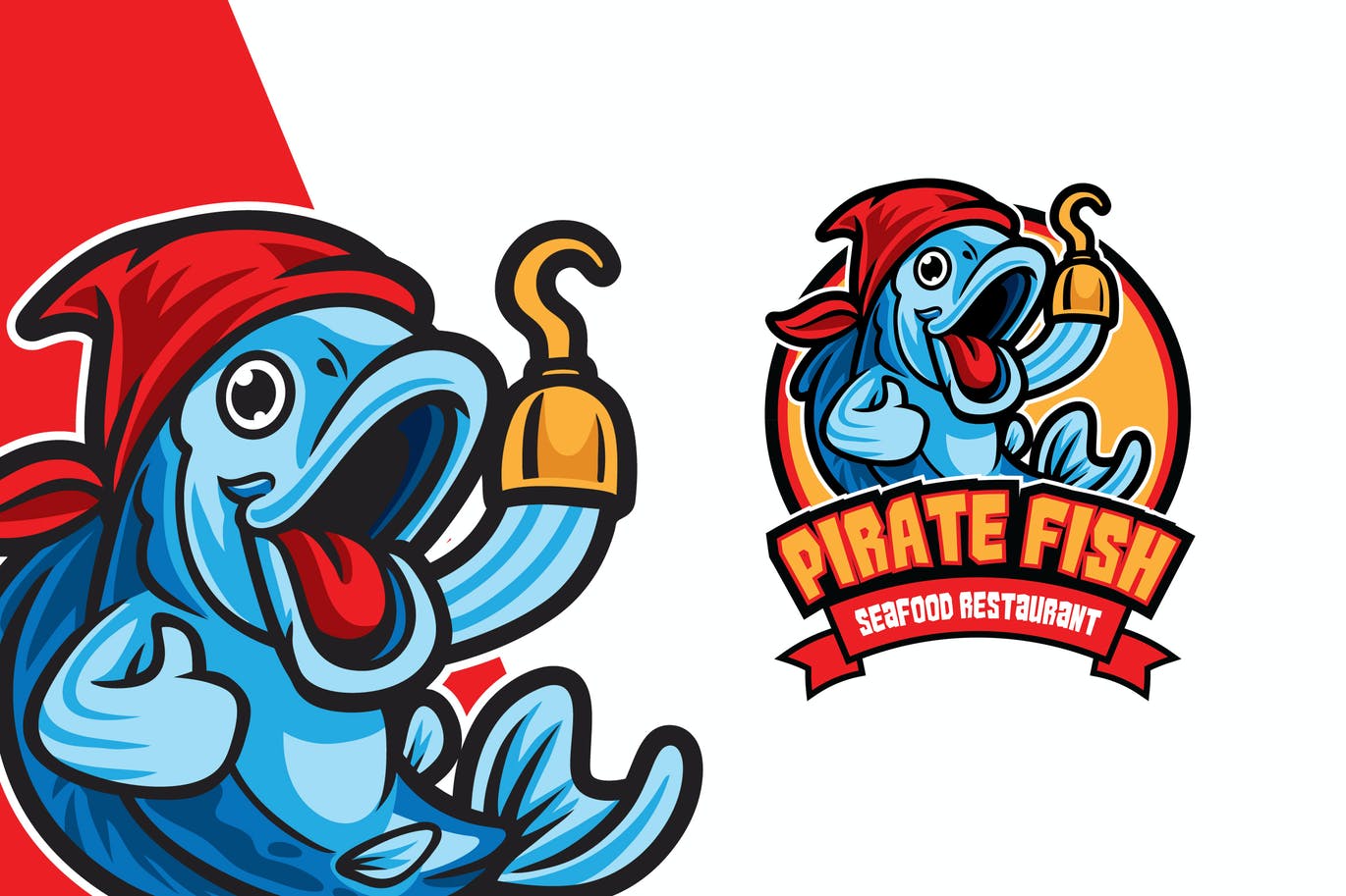 Pirate Fish Cartoon Logo