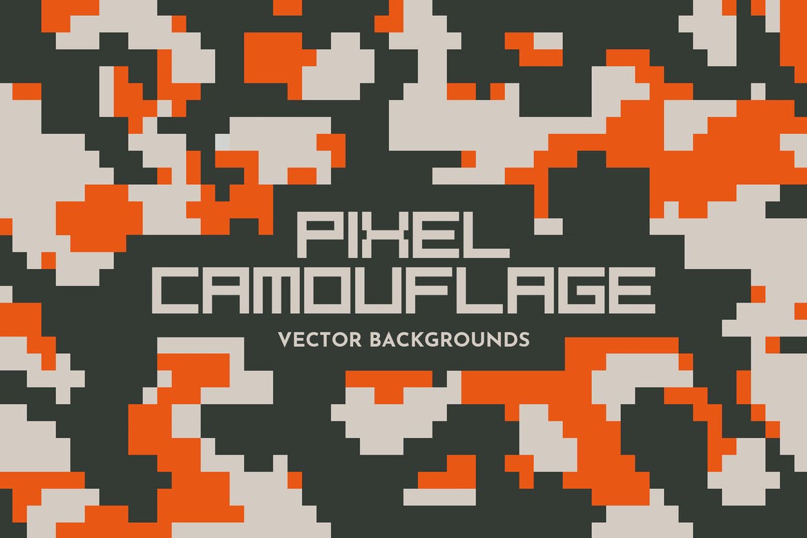 Pixel Camouflage Vector Backgrounds