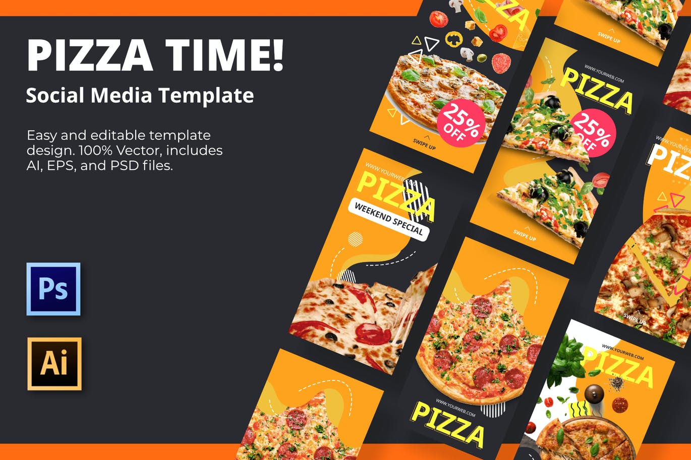 Pizza Time Social Media Template