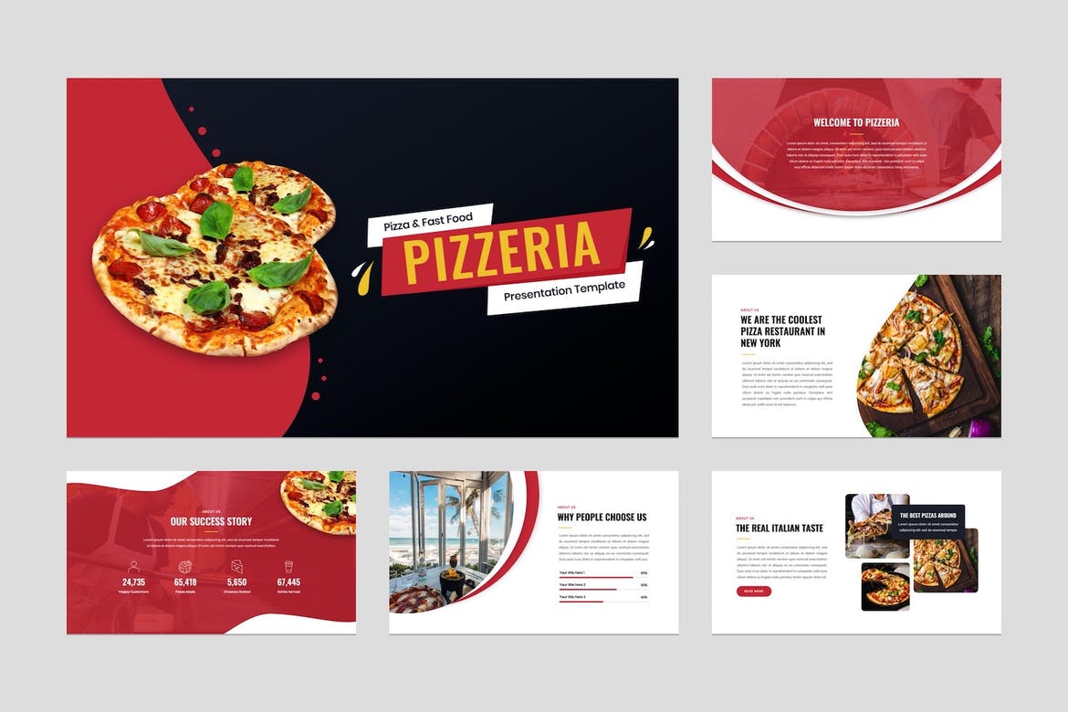 Pizza and Fast Food Keynote Presentation Template