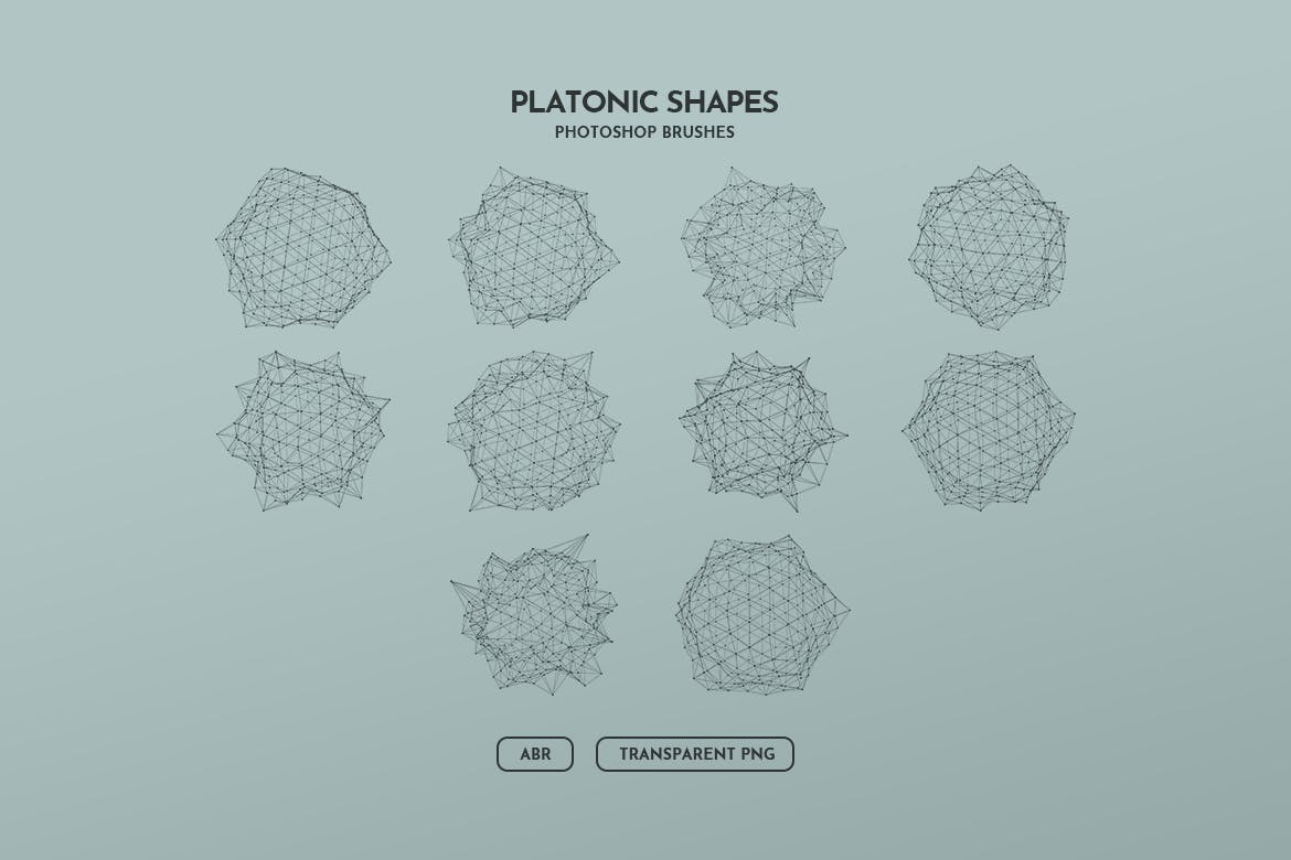 Platonic Polygonal Shapes Photoshop Brushes