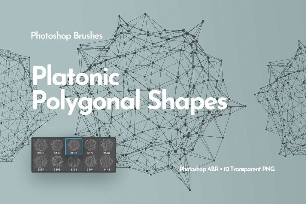 Platonic Polygonal Shapes Photoshop Brushes