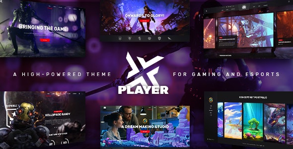 PlayerX - A High-powered Theme for Gaming and eSports