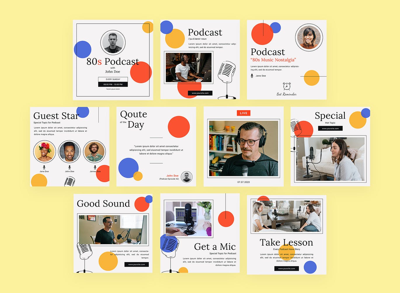 Podcast - Instagram Template Pack