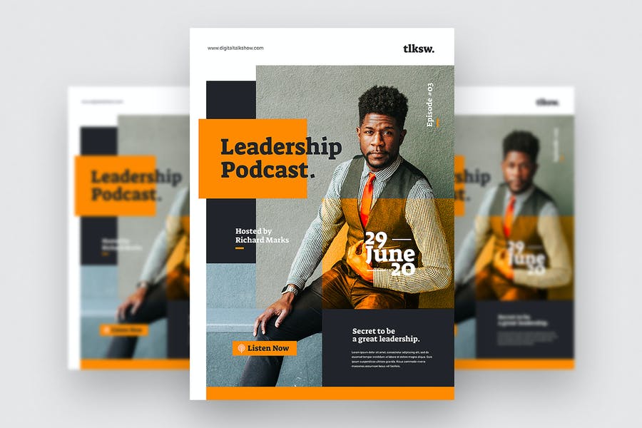 Podcast Leadership - Flyer Template