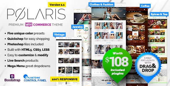 Polaris — Minimal & Powerful Multipurpose WooCommerce Theme