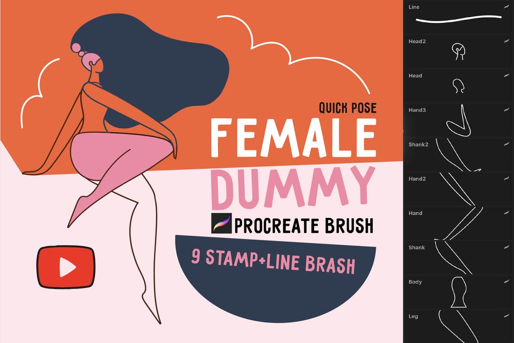 Procreate brush "Female dummy"