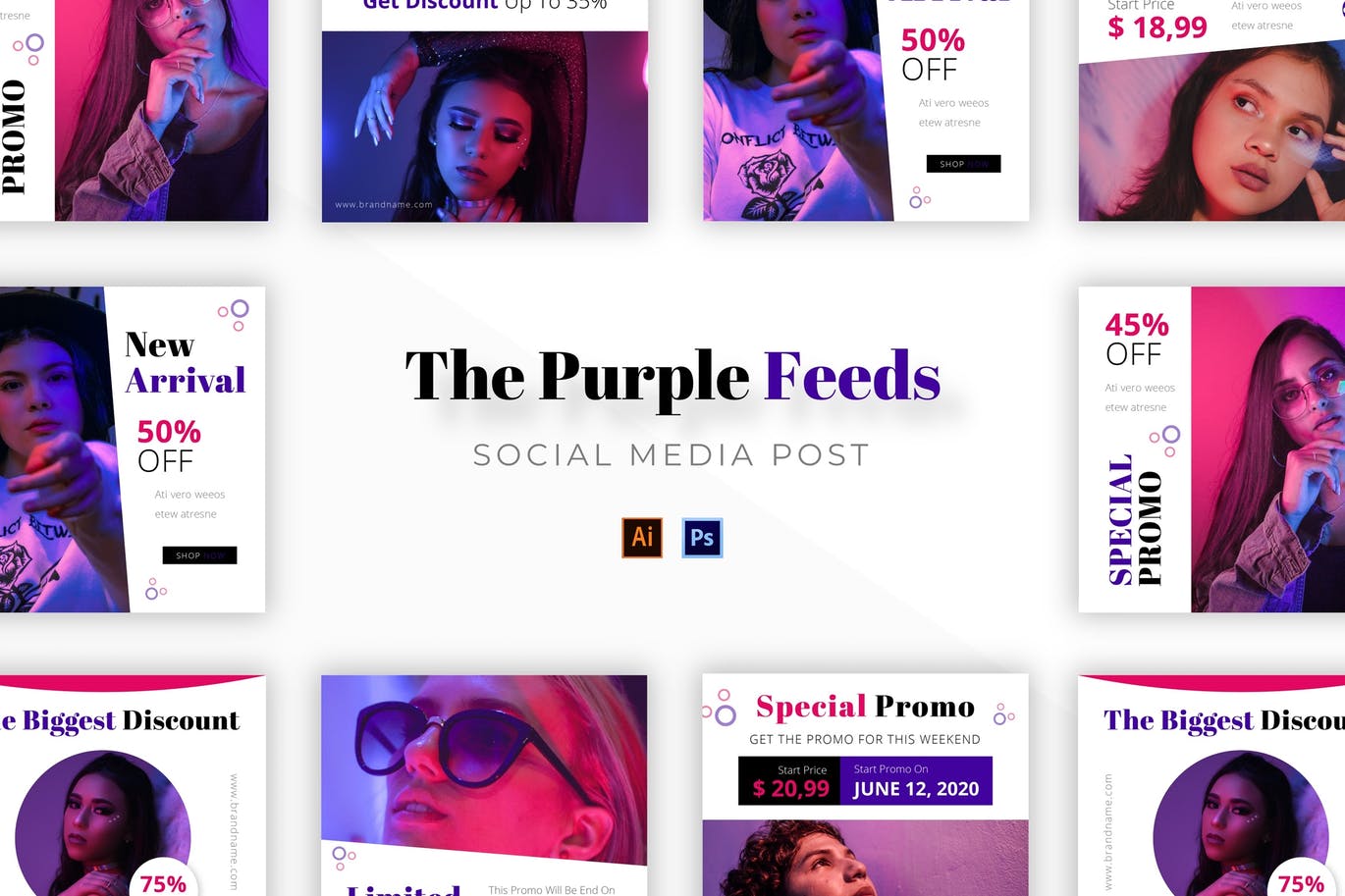 Purple Feed Socmed Post