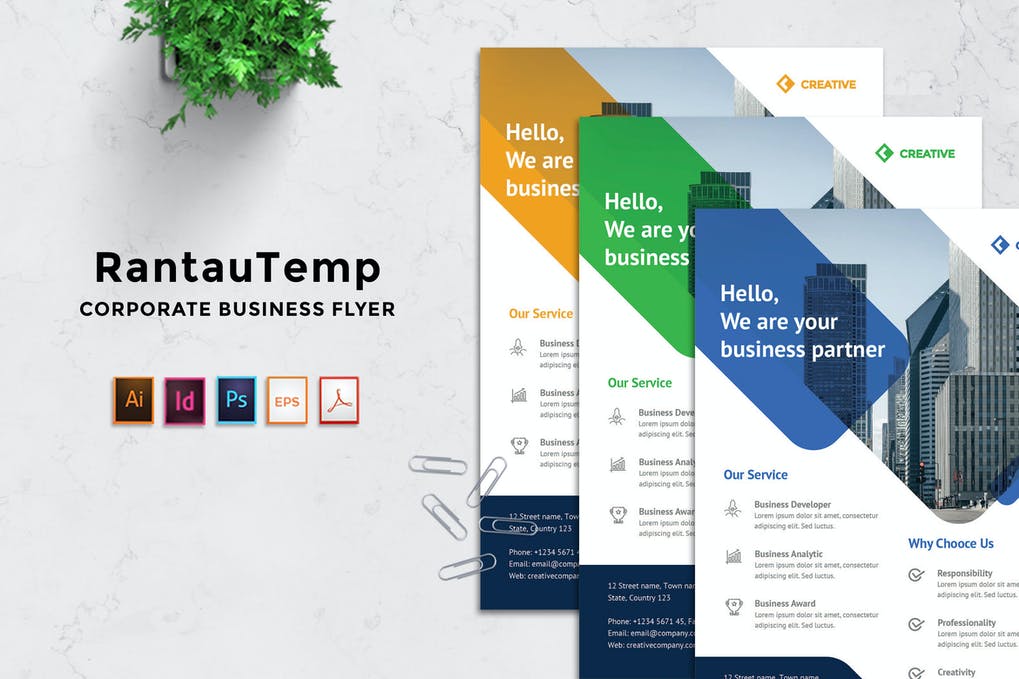 Rantautemp - Corporate Business Flyer
