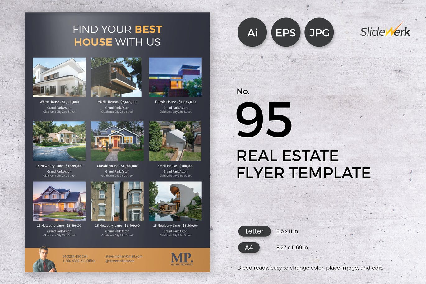 Real Estate Flyer Template 95 - Slidewerk