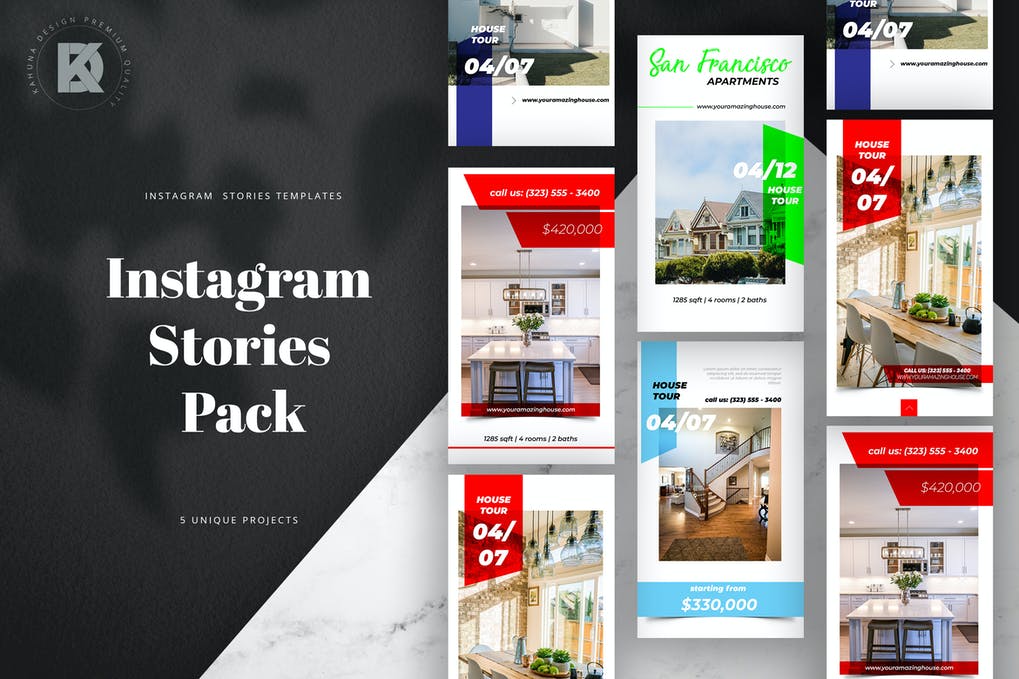Real Estate Instagram Stories Banners Pack