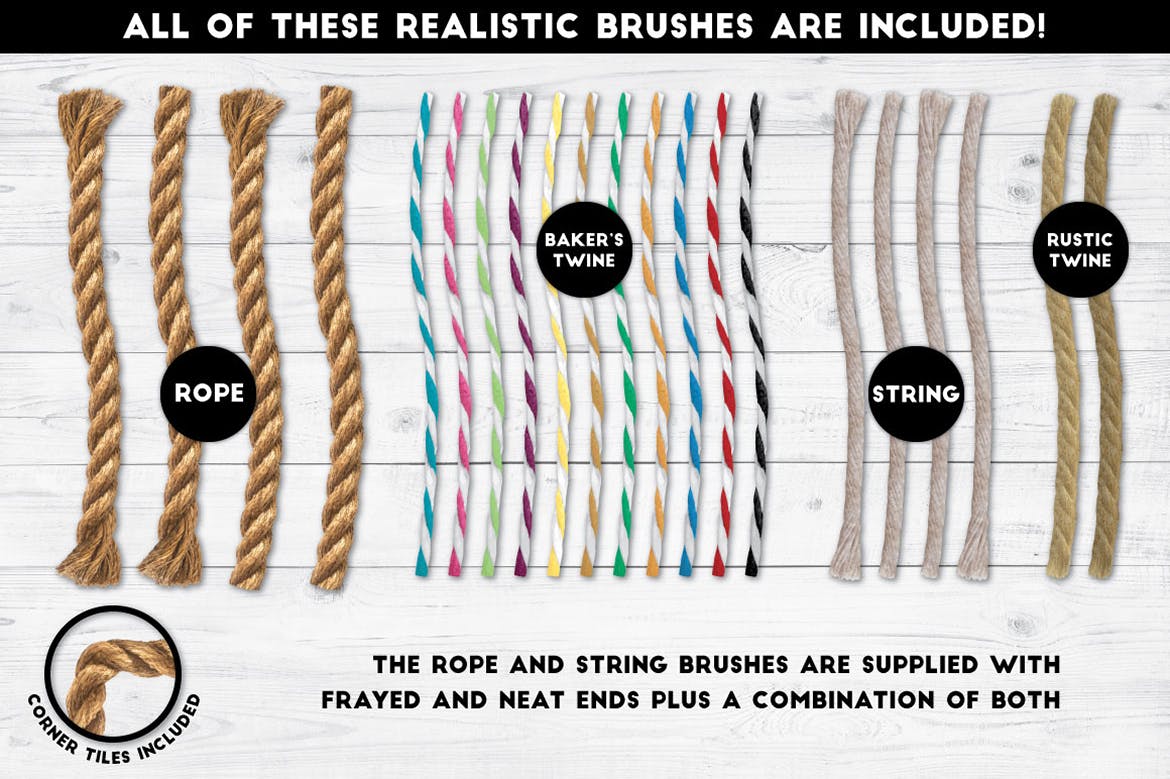 Real Rope - Illustrator Brushes