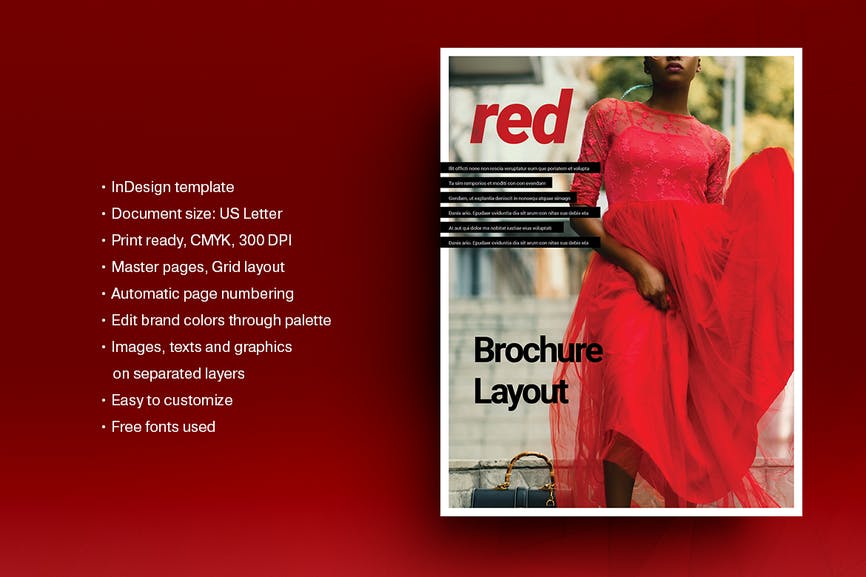 Red Brochure Template
