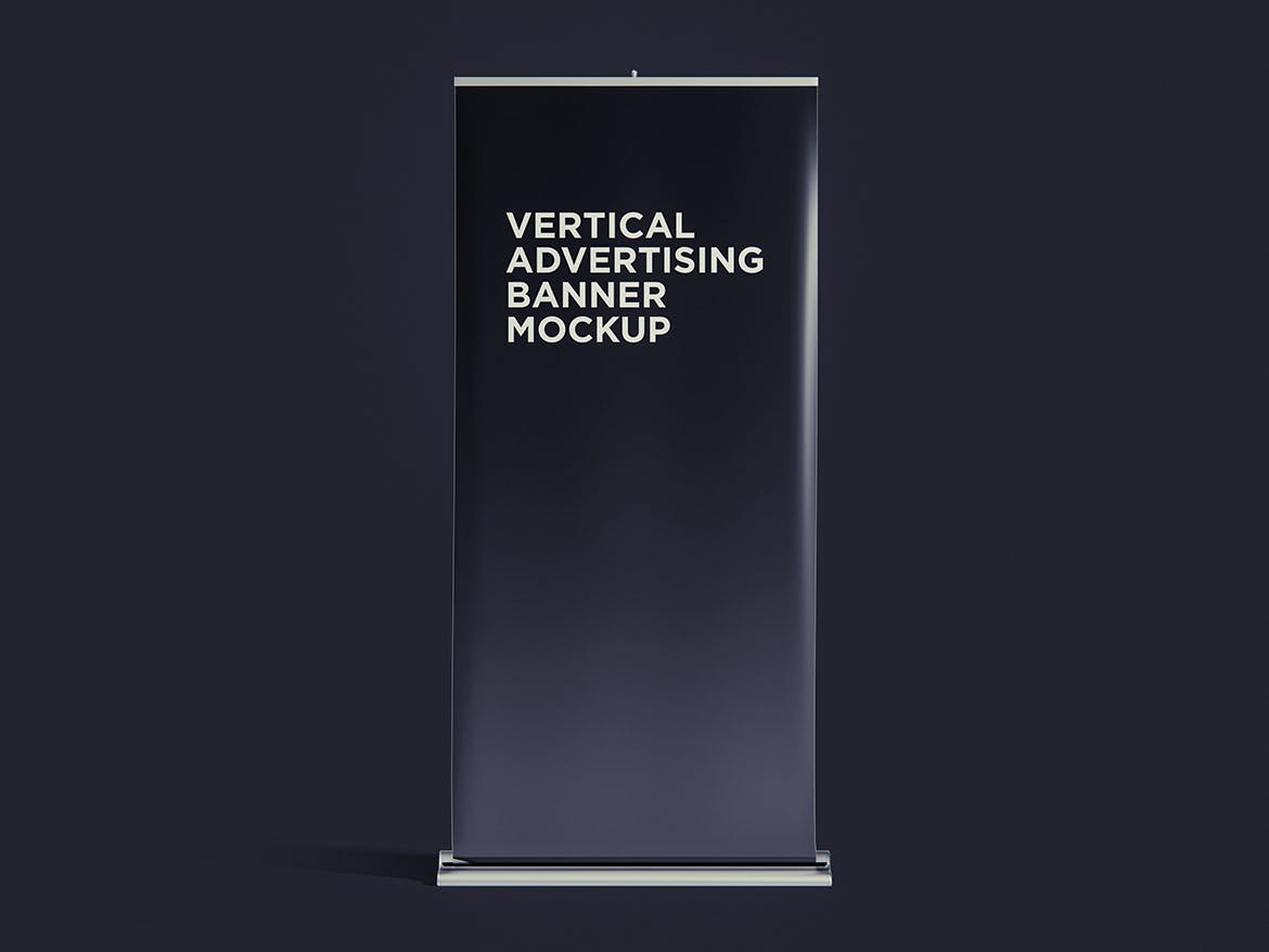 Roll Up Vertical Advertising Banner Mockup 001